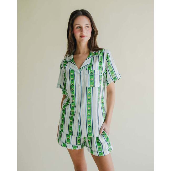 Garden Stripe Pajama Shorts Set