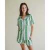 Garden Stripe Pajama Shorts Set - Pajamas - 1 - thumbnail