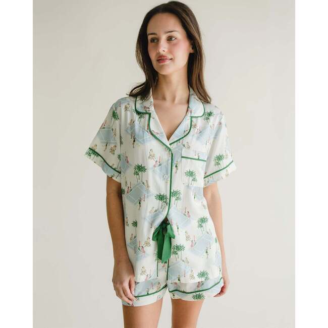 Palm Courts Pajama Shorts Set
