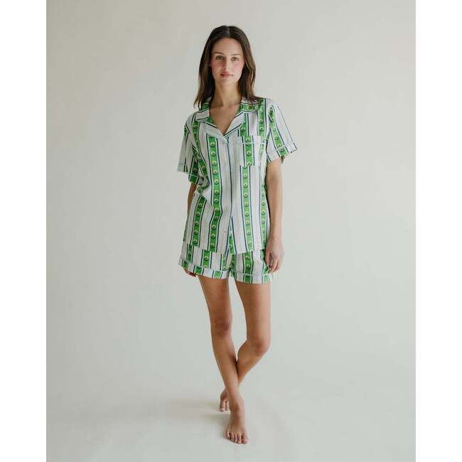 Garden Stripe Pajama Shorts Set