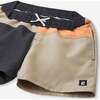 SunProof beach shorts, Palmu, Soft black - Swim Trunks - 3 - thumbnail