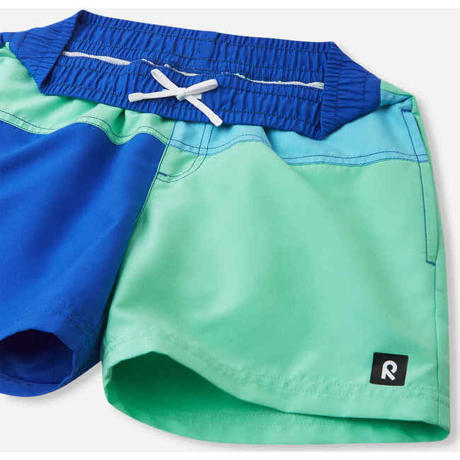 SunProof beach shorts, Palmu, Sparkly Blue - Swim Trunks - 3