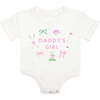 Daddy's Girl Golf Icon Short Sleeve Romper, White - Rompers - 1 - thumbnail