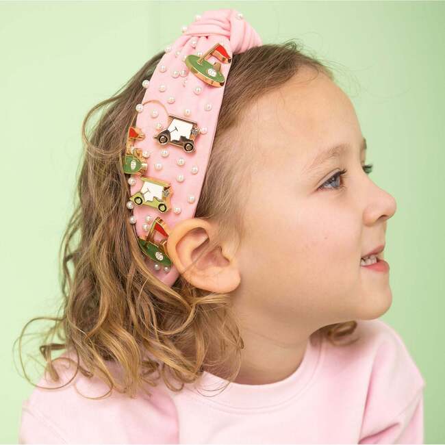 Golf Gemstone Headband, Pink - Hair Accessories - 3