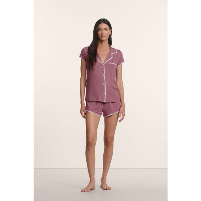 Frida TENCEL™ Shortie PJ Set, FIG/IVORY