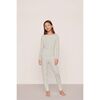 Kids Printed TENCEL™ Modal Unisex Long PJ Set, TIDE DOT IVORY/IVORY - Pajamas - 1 - thumbnail