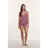 Frida TENCEL™ Cami & Short PJ Set, FIG/IVORY - Pajamas - 1 - thumbnail