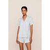 Gisele Printed TENCEL™ Modal Relaxed Short PJ Set, LARGE SWANS ICE BLUE/IVORY - Pajamas - 1 - thumbnail