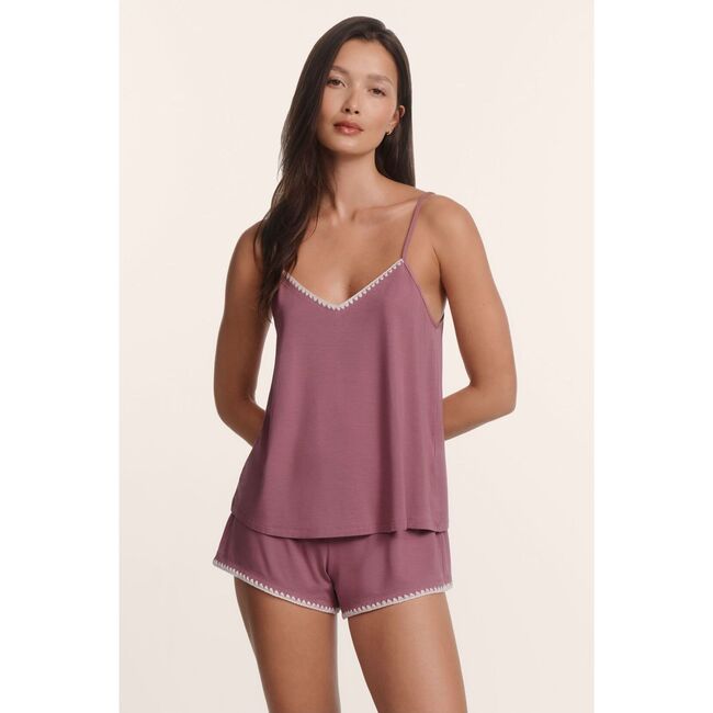 Frida TENCEL™ Cami & Short PJ Set, FIG/IVORY