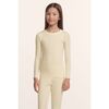 Kids TENCEL™ Modal Unisex Long PJ Set, BUTTERCREAM/IVORY - Pajamas - 2