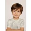Kids Printed TENCEL™ Modal Unisex Short PJ Set, TIDE DOT IVORY/IVORY - Pajamas - 3 - thumbnail