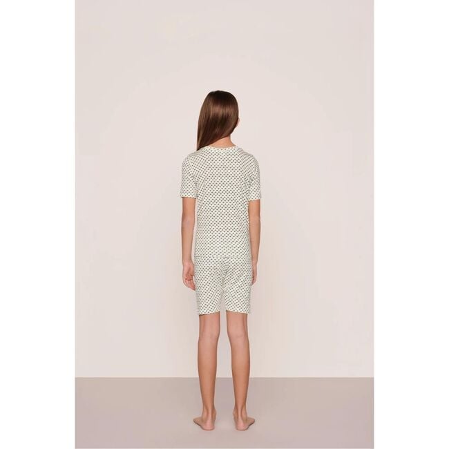 Kids Printed TENCEL™ Modal Unisex Short PJ Set, TIDE DOT IVORY/IVORY - Pajamas - 4