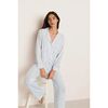 Gisele Printed TENCEL™ Modal Long PJ Set, LARGE SWANS ICE BLUE/IVORY - Pajamas - 4