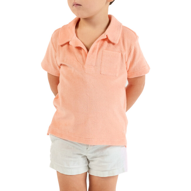 The Tropicana, Boys Coral Terry Polo, Coral