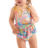 The Paradiso, Girls Ruffle One Piece with Tutu UPF 50+, Yellow - One Pieces - 3