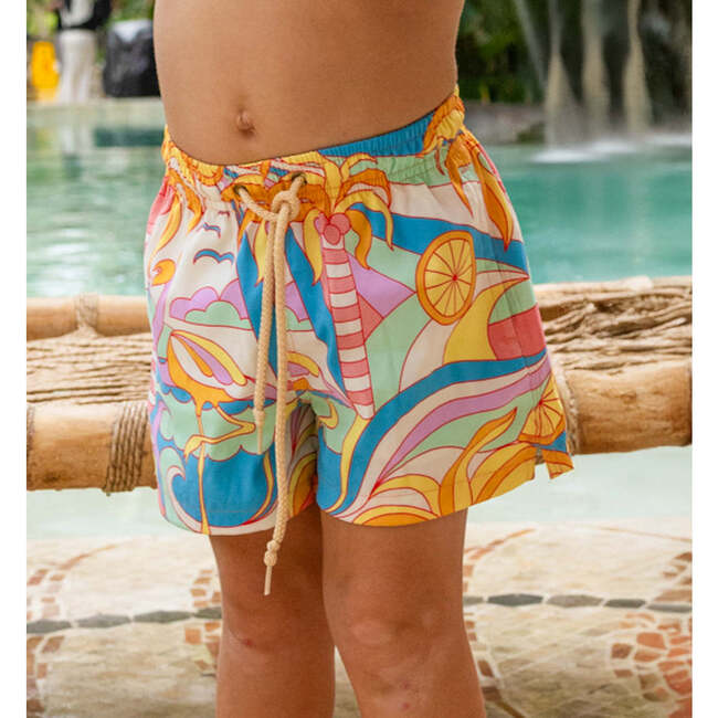 The Paradiso, Boys Swim Trunks UPF 50+, Yellow - Swim Trunks - 4