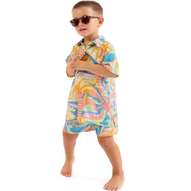 The Paradiso, Boys Hawaiian Shirt, Yellow - Shirts - 6