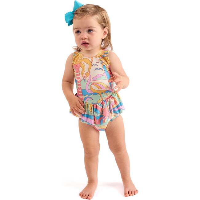The Paradiso, Girls Ruffle One Piece with Tutu UPF 50+, Yellow - One Pieces - 6