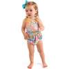 The Paradiso, Girls Ruffle One Piece with Tutu UPF 50+, Yellow - One Pieces - 6