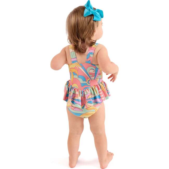 The Paradiso, Girls Ruffle One Piece with Tutu UPF 50+, Yellow - One Pieces - 7