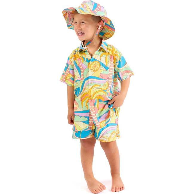 The Paradiso, Boys Hawaiian Shirt, Yellow - Shirts - 8