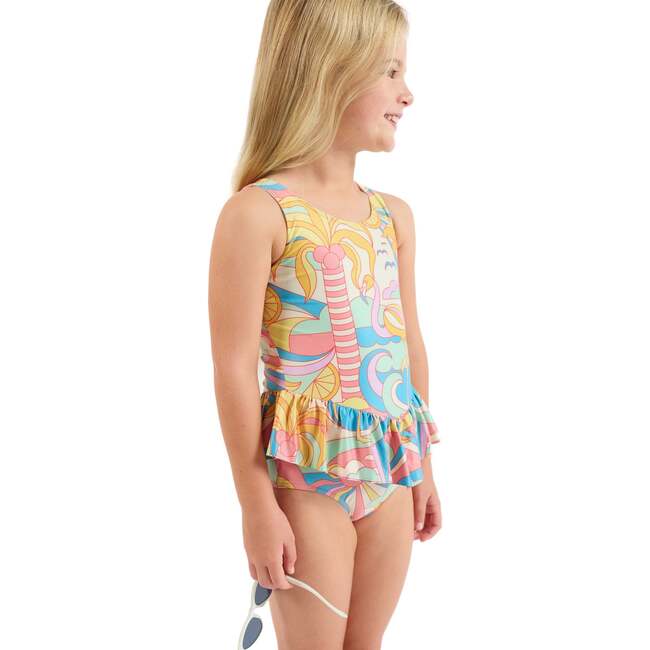 The Paradiso, Girls Ruffle One Piece with Tutu UPF 50+, Yellow - One Pieces - 9