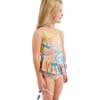 The Paradiso, Girls Ruffle One Piece with Tutu UPF 50+, Yellow - One Pieces - 9