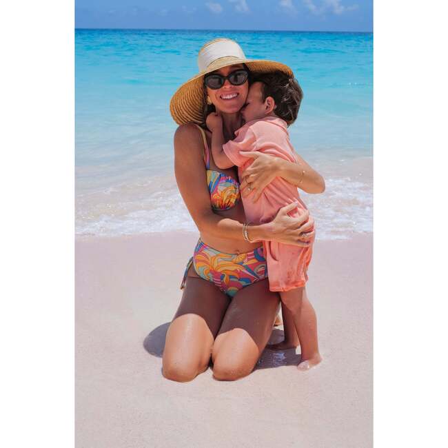 The Tropicana, Boys Coral Terry Polo, Coral - Polo Shirts - 9