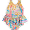 The Paradiso, Girls Ruffle One Piece with Tutu UPF 50+, Yellow - One Pieces - 10