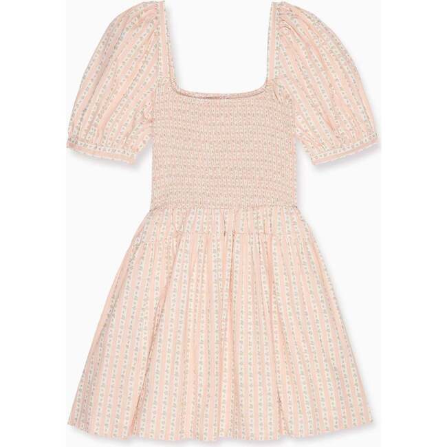 Pink Floral Stripe Sevilla Woman Knee Length Dress