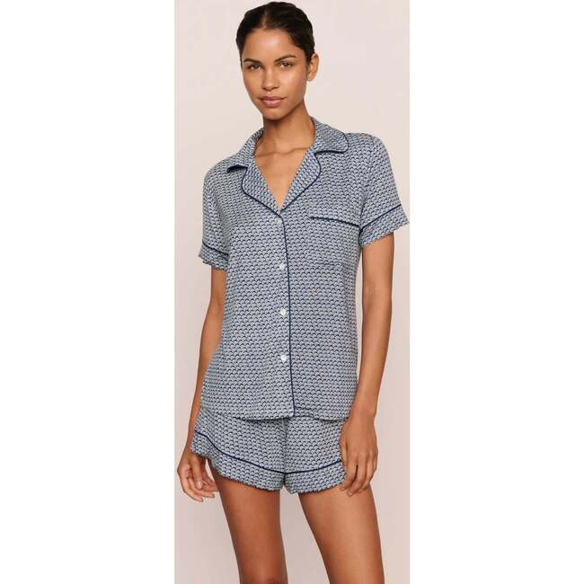 Gisele Printed TENCEL™ Modal Relaxed Short PJ Set, SEASHELL NAVY/NAVY