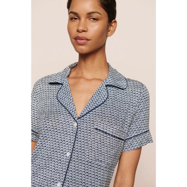 Gisele Printed TENCEL™ Modal Relaxed Short PJ Set, SEASHELL NAVY/NAVY