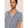 Gisele Printed TENCEL™ Modal Relaxed Short PJ Set, SEASHELL NAVY/NAVY - Pajamas - 2