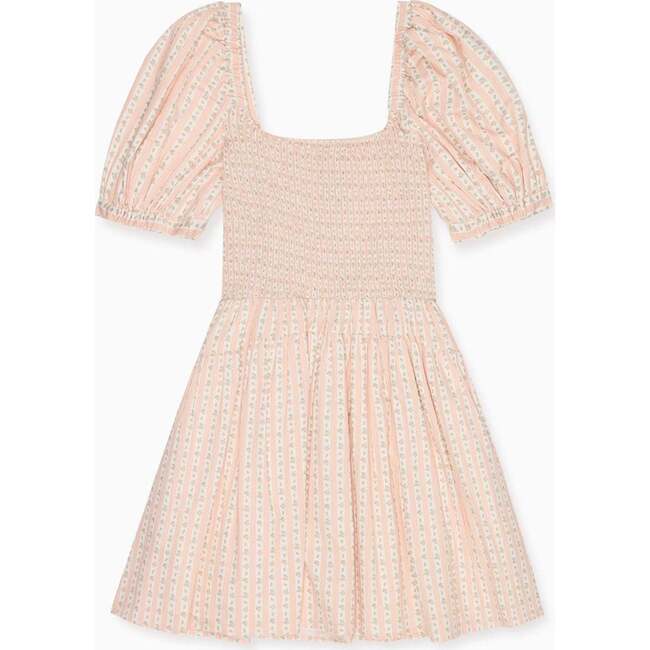 Pink Floral Stripe Sevilla Woman Knee Length Dress - Dresses - 3