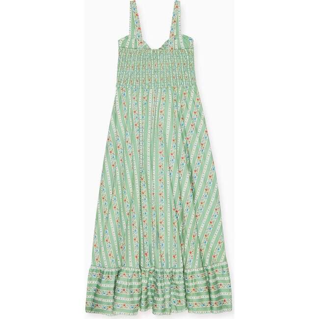 Sage Floral Stripe Toledo Woman Midi Dress - Dresses - 3