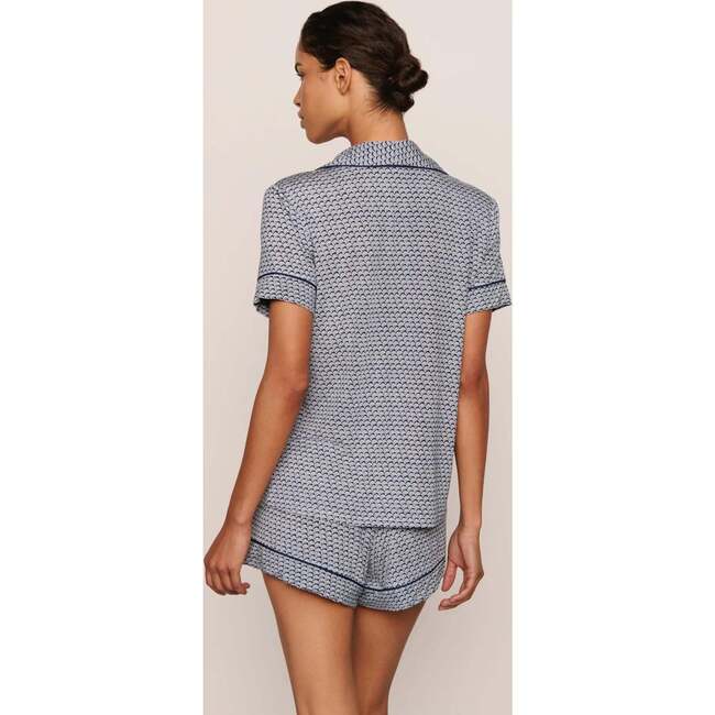 Gisele Printed TENCEL™ Modal Relaxed Short PJ Set, SEASHELL NAVY/NAVY - Pajamas - 3