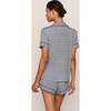 Gisele Printed TENCEL™ Modal Relaxed Short PJ Set, SEASHELL NAVY/NAVY - Pajamas - 3