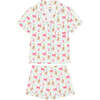 The Organic Polo Set, Monkeying Around Pink - Pajamas - 1 - thumbnail