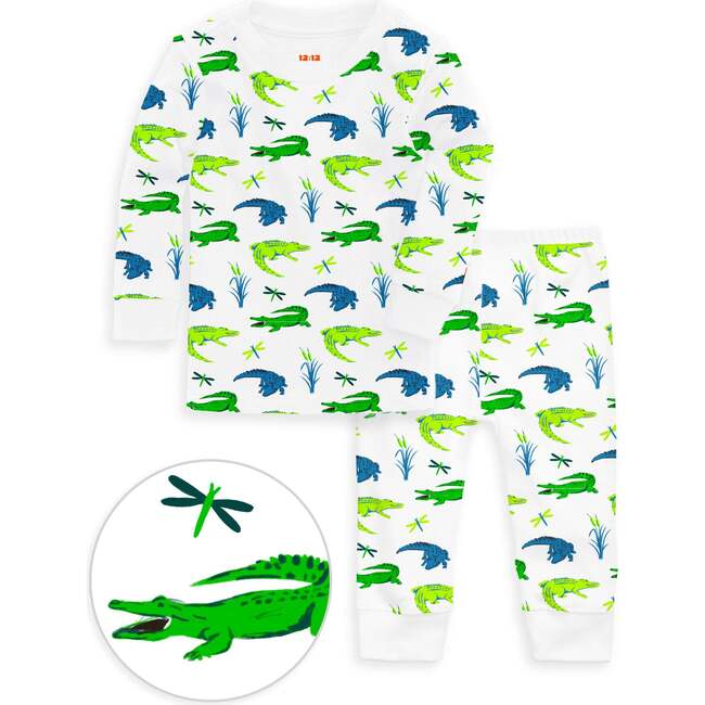 The Organic Long Sleeve Pajama Set, Later Gator