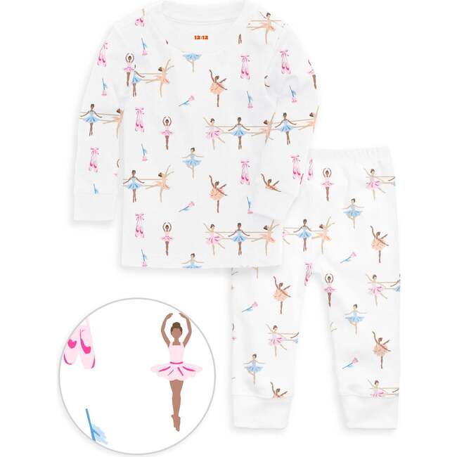 The Organic Long Sleeve Pajama Set, Ballet