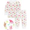 The Organic Long Sleeve Pajama Set, Monkeyng Around Pink - Pajamas - 1 - thumbnail