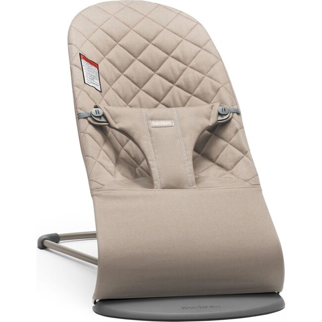 BabyBjorn Baby Bouncer Bliss, Woven, Classic quilt, Sand Grey