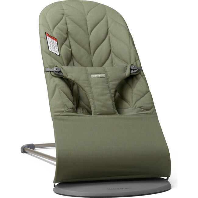 BabyBjorn Baby Bouncer Bliss, Woven, Petal Quilt, Dark Green