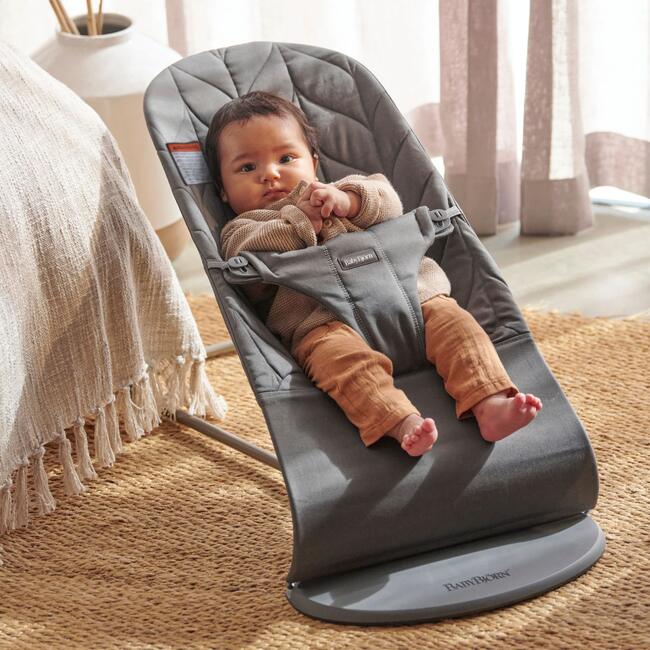 BabyBjorn Baby Bouncer Bliss, Woven, Petal quilt, Anthracite