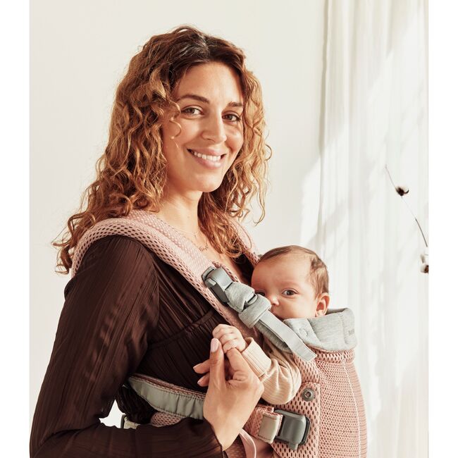 BabyBjorn Baby Carrier Harmony, 3D Mesh, Dusty Pink - Carriers - 6