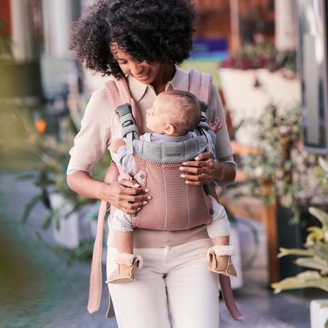 BabyBjorn Baby Carrier Harmony, 3D Mesh, Dusty Pink - Carriers - 7