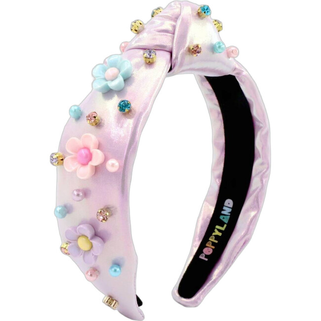 Purple Shimmer Flower Headband