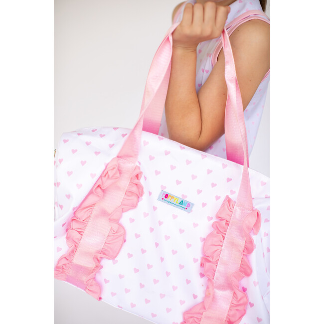 Heart Confetti Ruffle Duffle