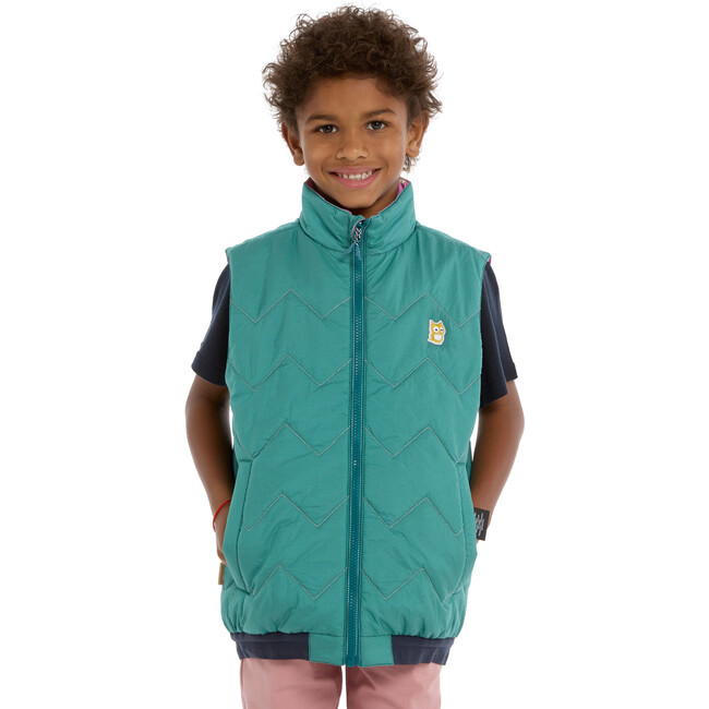 Icon reversible PrimaLoft vest "Underground", Jade green / Taffy - Vests - 4