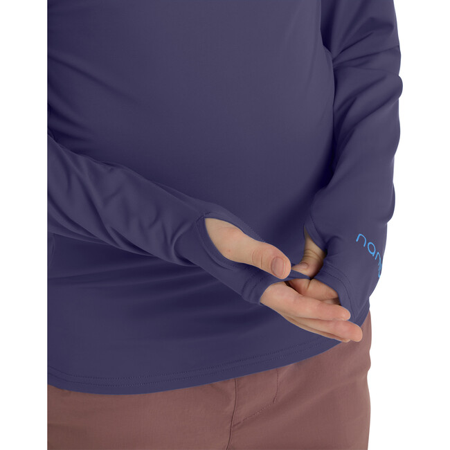 Lika tech hooded longsleeve, True navy - T-Shirts - 6